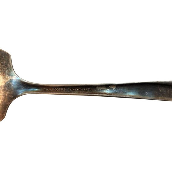 Vintage Wm A Rogers Oneida Ltd Silver-Plated Pie and Cake Serving Spoon Spatula - Picture 5 of 7